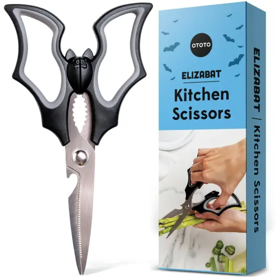 Elizabat Kitchen Scissors - Goth Cute Bat Kitchen Shears, Gothic Scissors Utensils - Cute Gadgets {1}