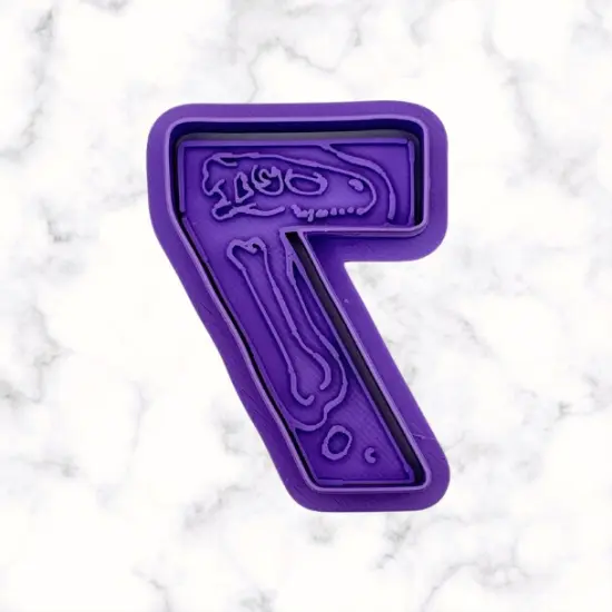 Dinosaur Number 7 Cookie Cutter and Stamp {3}