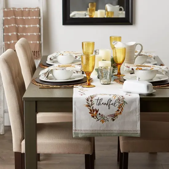 Thankful Autumn Collection Fall Table Runner {4}