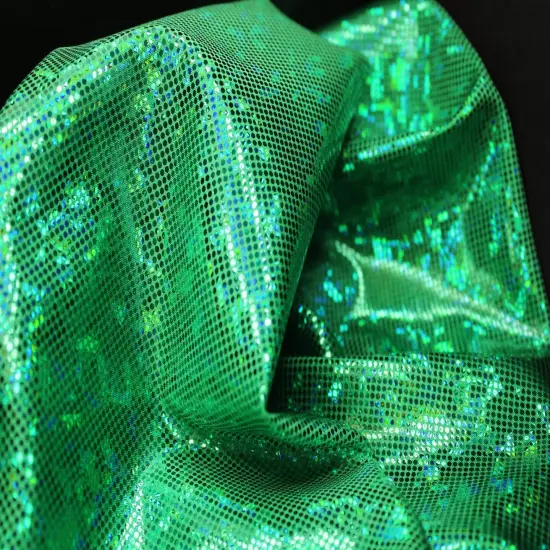 1 Yard Shattered Glass Spandex Fabric for Costumes Dancewear Leggings Activewear Projects (58"/60" )Inches Wide Gold-Green {6}