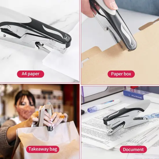 Stapler Heavy Duty with 1000 Staples and Staples Remover, 20 Sheet Capacity, Office Desk Stapler for Stapling Home School Warehouse Handmade, No Jam {4}