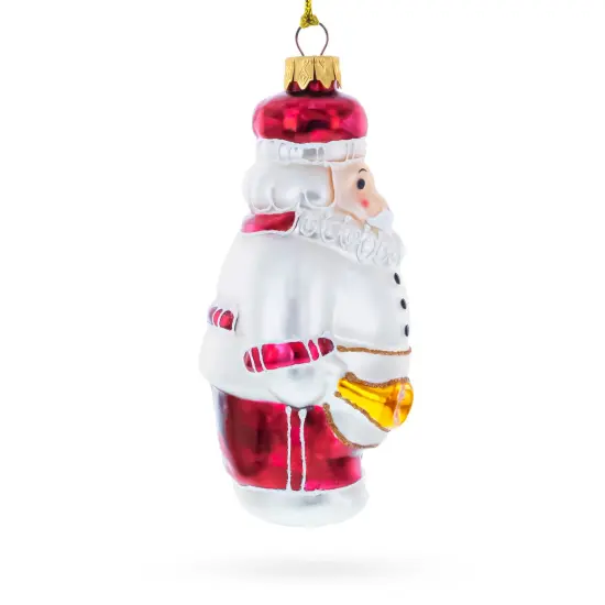Santa the Cook Glass Christmas Ornament {3}