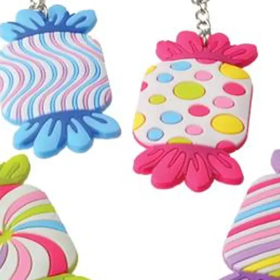 Candy Rubber Keychains Include 12 Units {2}