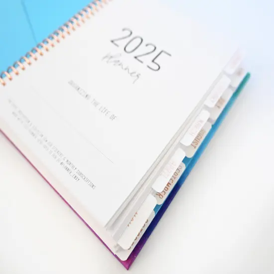 2025 Planner - Mini Signature Layout, Spiral Bound - "Cool Hues" (#508) {5}