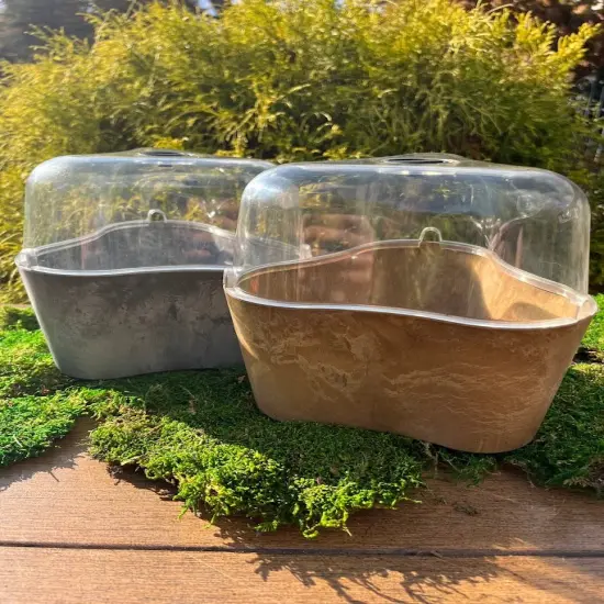 Greenhouse Planter - Grow 3 plants - Self Watering Gray {7}