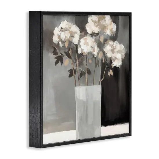 Stupell Industries Vase of Grace on Grey Framed Giclee, design by Mona Grace {3}