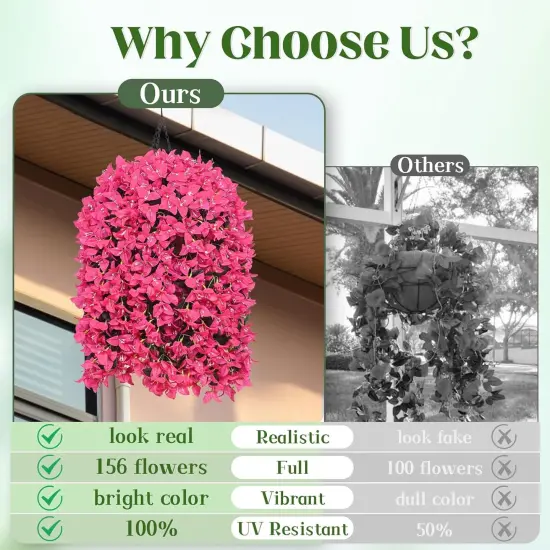 2Pcs UV Resistant Artificial Flowers for Outdoors {3}