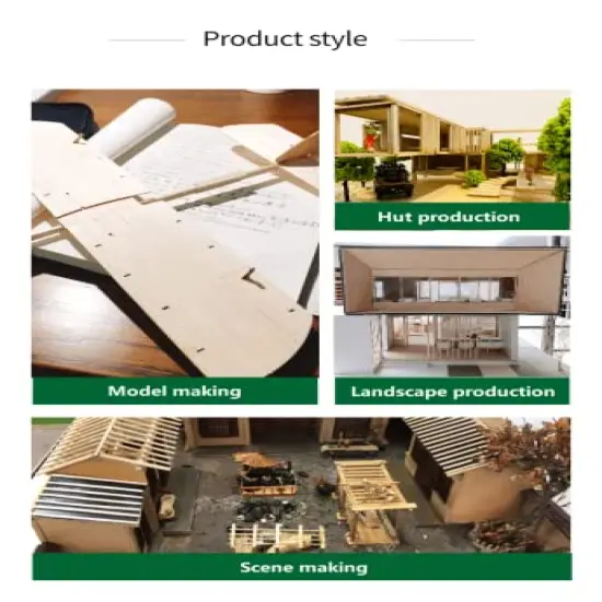 12 Pack Balsa Wood Sheets 1/16 x 4 x 8 Inch Natural Wood Color Unfinished Wood for Crafts Make Models of House Airplane Ship Boat DIY Wooden Plate Model (200x100x1.5mm) {3}