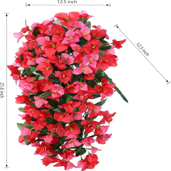 2pcs Fake Faux Bougainvillea Artificial Flowers Plants {2}
