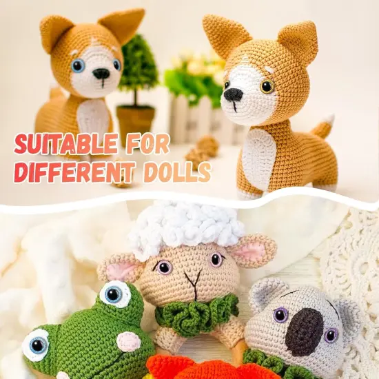 Upgraded Glitter Safety Eyes 168Pcs 12-30mm {4}