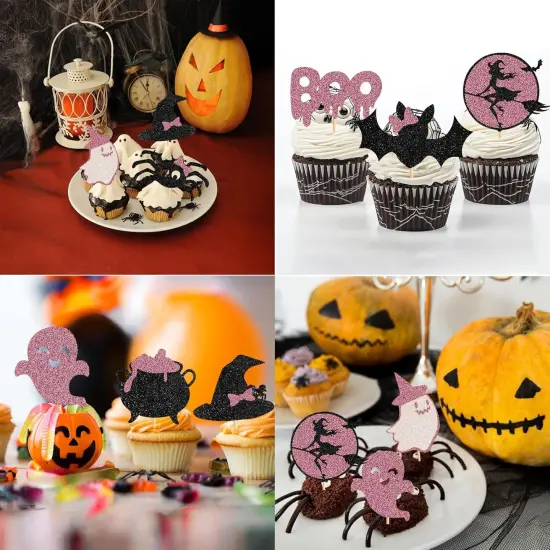 60Pcs Halloween Cupcake Toppers {4}