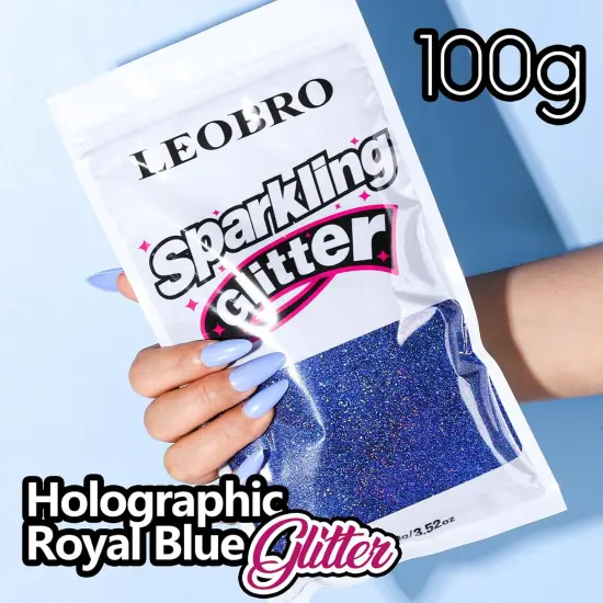Blue Glitter, 100g / 3.5 oz Holographic Fine Glitter {1}