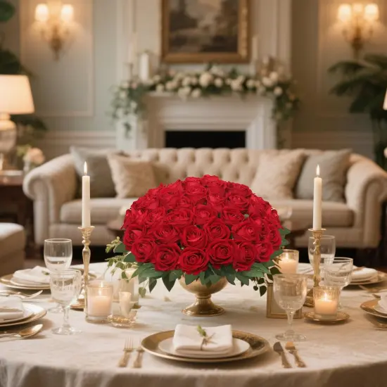 Artificial Roses Bouquet with Long Stems for DIY Home Wedding Centerpieces Party Decorations {5}