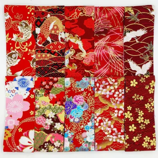 40 Pcs Jelly Roll Fabric Strips (Japanese Style Printed Cotton) {2}