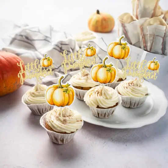 Little Pumpkin Cupcake Toppers {4}