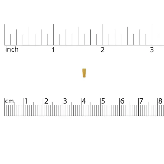 JewelrySupply Bail - Snap On 2x5.3mm Gold Plated (10-Pcs) {3}