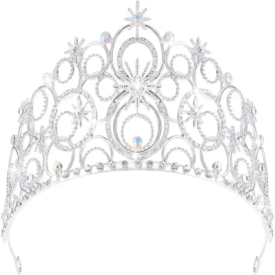 Crystal Crowns for Women, Crystal Bubble Tiara Bride Royal Queen Headband Princess Headpieces {1}