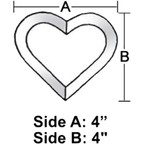4" x 4" Clear Glass 2 Hearts Bevel Cluster BC414 {2}