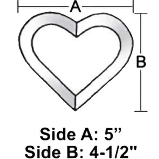 5" x 4-1/2" Clear Glass 2 Hearts Bevel Cluster BC415 {2}