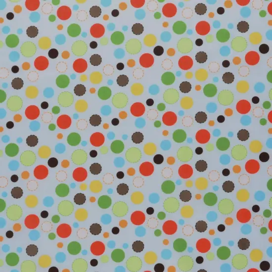 Mook Fabrics Multi Dot Printed PUL Fabric [60 in. Wide] - By The Yard Blue {1}