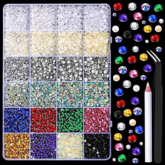 10k PCS Nail & Craft Rhinestones - Resin Flatback {1}