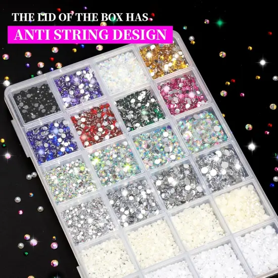 10k PCS Nail & Craft Rhinestones - Resin Flatback {4}