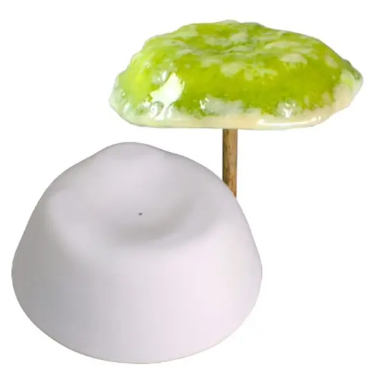 3.25" dia. x 1.25" Small Center Drop Drape Glass Slumping Kiln Mold {1}