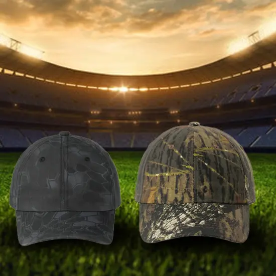 Port Authority&reg; Pro Camouflage Series Garment-Washed Cap, Unstructured Low-Profile Camo Hat with Hook-and-Loop Closure Mossy Oak New Brk-Up {2}