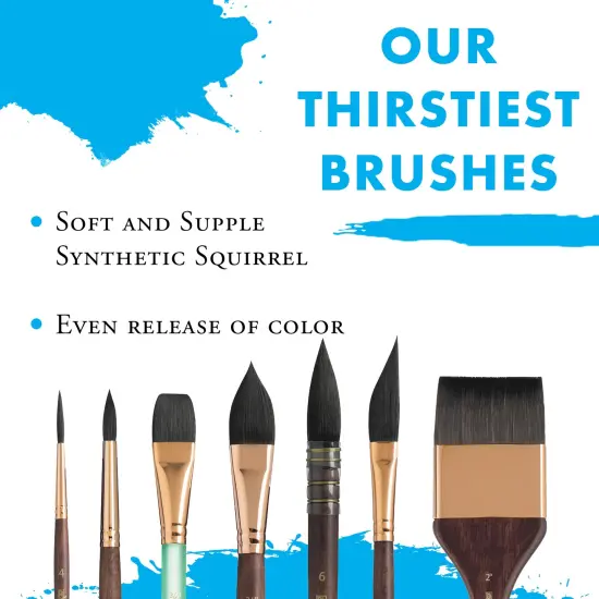 Princeton Series 4750 Neptune Synthetic Squirrel Brush-Short Handle Script Liner Size 1 {4}