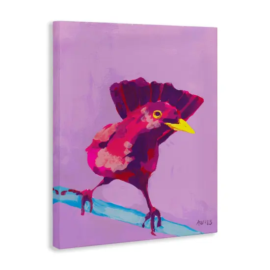 Stupell Industries Vivid Perched Bird Canvas Wall Art Design by Ania Zwara {3}