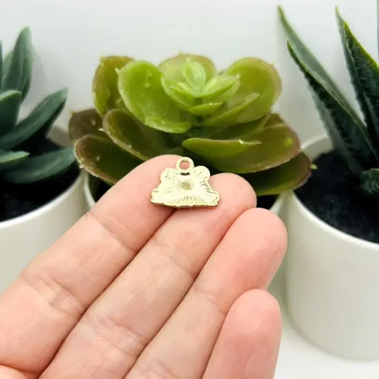 Green Grumpy Frog Charms, 12.5x15.5mm {3}