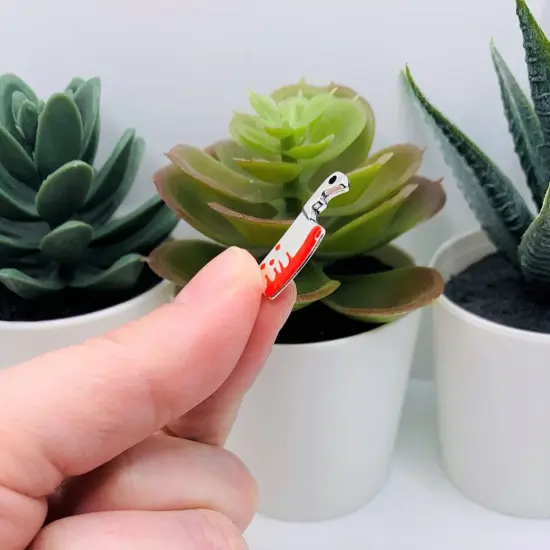 Bloody Cleaver Knife Charms, 9x23mm {5}