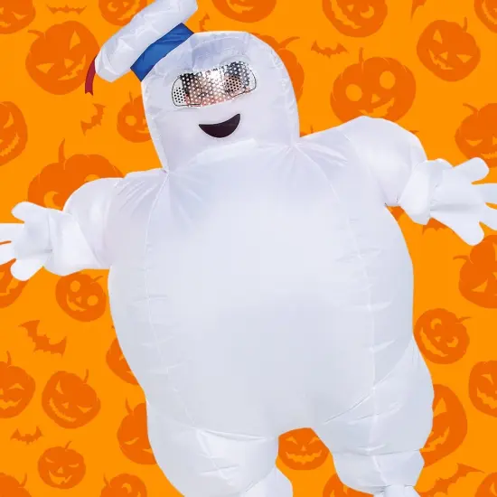 Kids Inflatable Ghost Costume with Built In Fan and Hood {3}