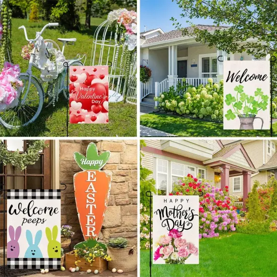 Burlap Seasonal Garden Flags {3}