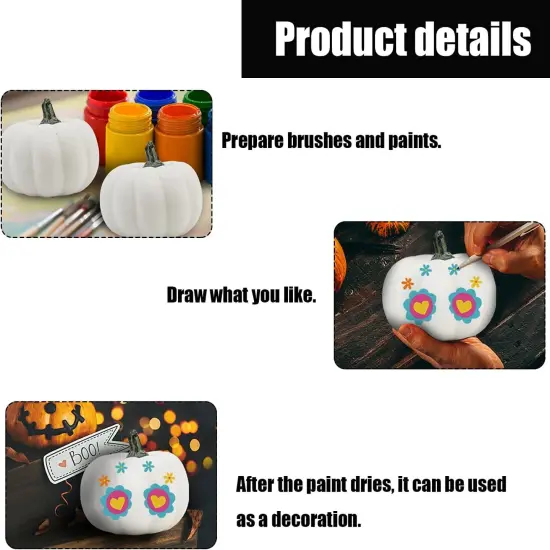 12PCS White Artificial Pumpkins {2}