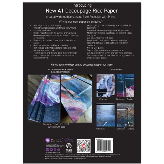 Redesign A1 Decoupage Rice Paper (Mulberry Tissue Paper) &ndash; Expressive Trees - 23.4&Prime;X33.1&Prime; {3}