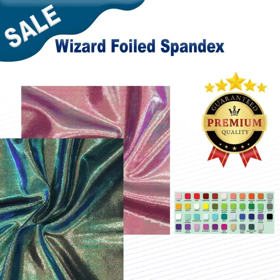 Wizard Foiled Spandex Charcoal/Pink {2}