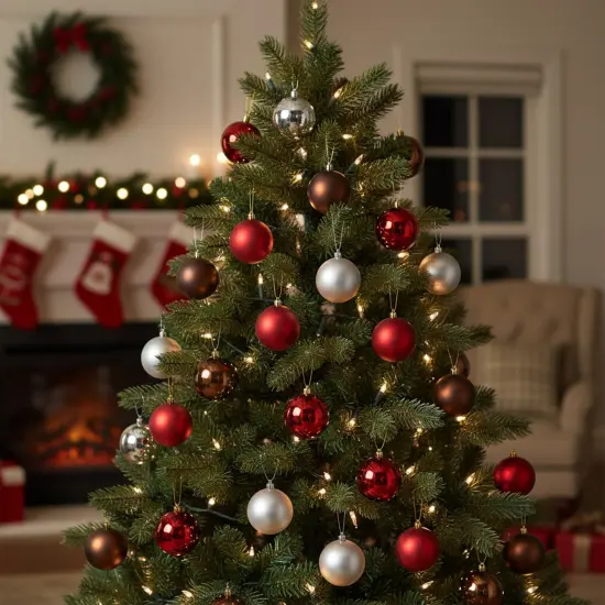 Northlight Shatterproof 2-Finish Christmas Ball Ornaments - 3.25" (80mm) - MultiColor - 32ct {3}