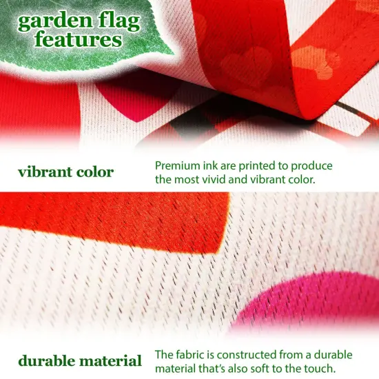 G128 Combo Pack: Garden Flag Stand 36x16IN & Garden Flag Happy Valentine's Day Love Truck Printed 12x18IN Double Sided {3}