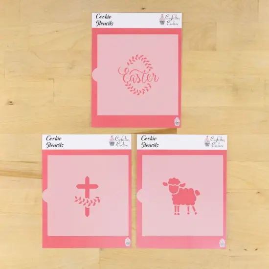 Religious Easter 3 Piece Cookie Stencil Bundle {1}