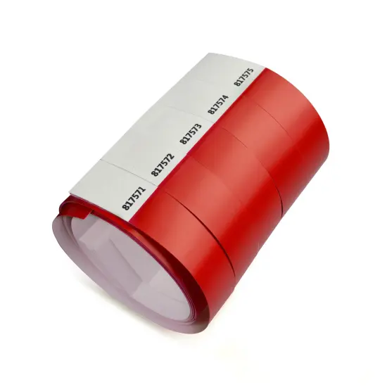 COSCO Security Wristband, Tamper Resistant, 10" x 3/4", Red, 100 bands (20 perforated sheets of 5 bands each) {3}