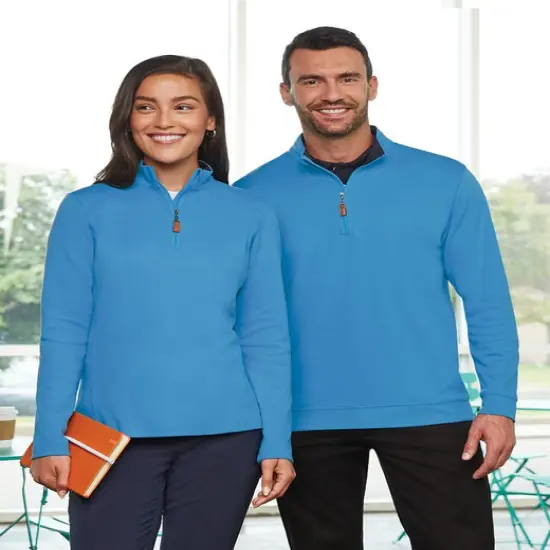 Devon & Jones® Men's DRY Performance Quarter-Zip OC BL/ NV/ OC BL {3}
