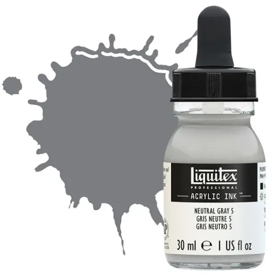 Liquitex Professional Acrylic Ink 30ml Bottle - Neutral Grey 5 {1}