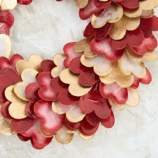 Capiz Heart Valentine's Day Wreath - Wedding Decor - Holiday Tree {4}