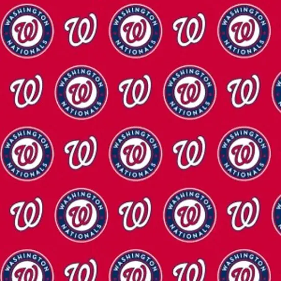 Licensed MLB Washington Nationals Red Cotton 6658-B Fabric by the Yard {1}
