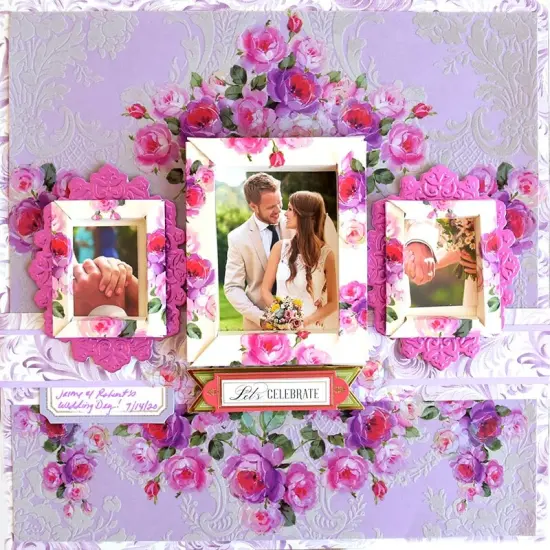 Hydrangea and Rose Rub On Transfers {3}