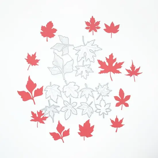 12 PCS Maple Leaves Die Cuts Stencils Template {5}