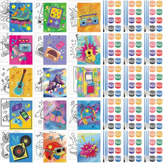 15 Set Pre Drawn Painting Canvas Kit for Adults {1}