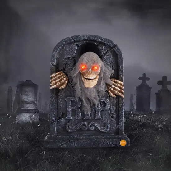 Halloween Animatronic Zombie Tombstone Animated Skeleton Decorations {1}