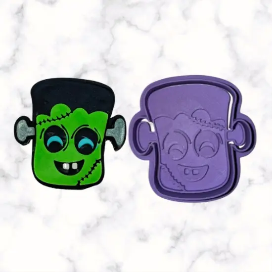 Frankenstein Cookie Cutter with Stamp Option {1}